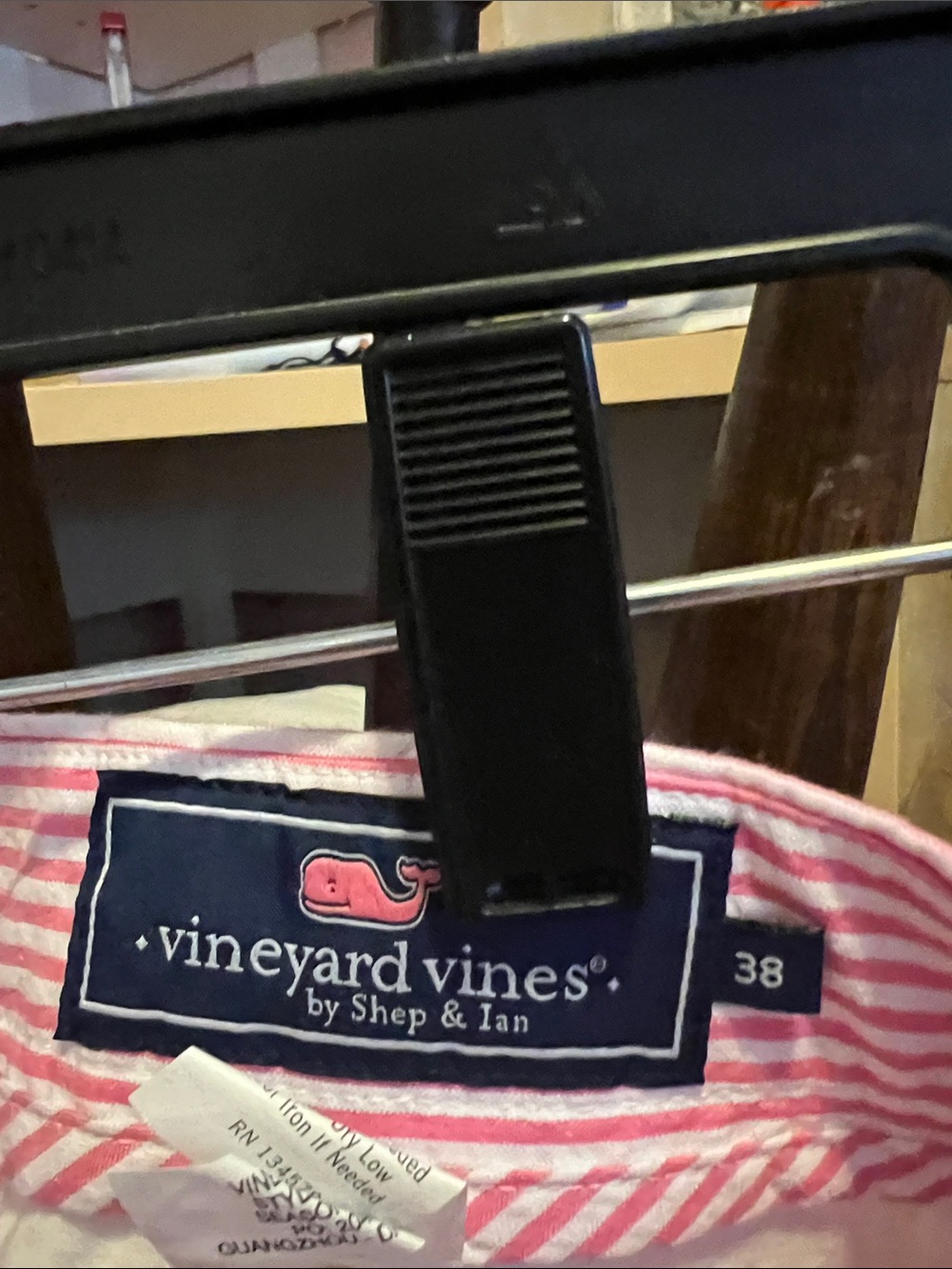 Vineyard Vines Pink and White Striped Collared Shirt